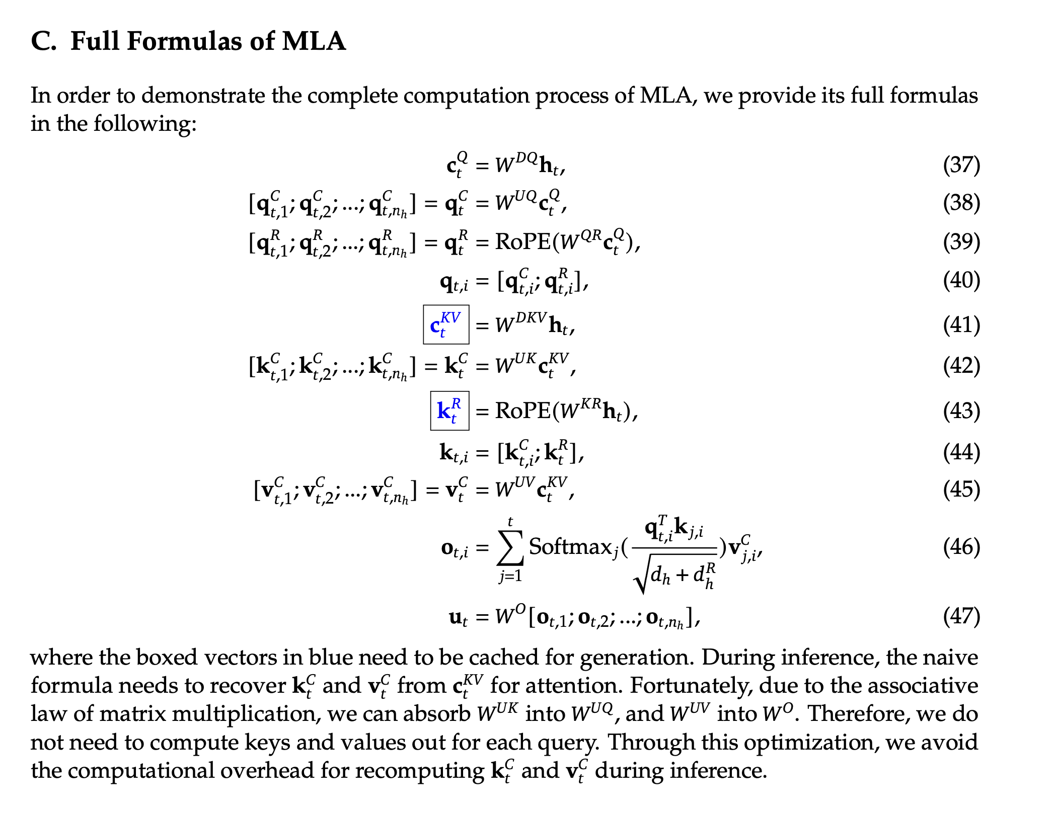 MLA Formulas